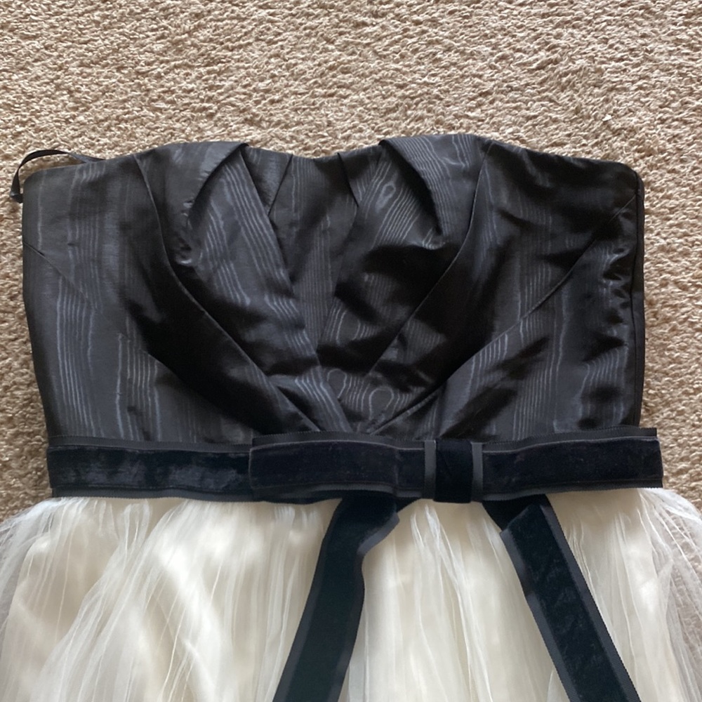 Strapless Black and White Dress - Picture 5 of 9